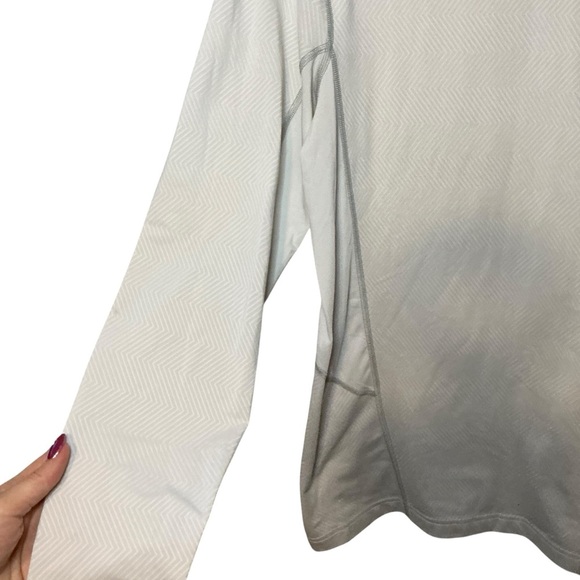 Nike Pro Men's Light Gray Long Sleeve Tee - Picture 3 of 4